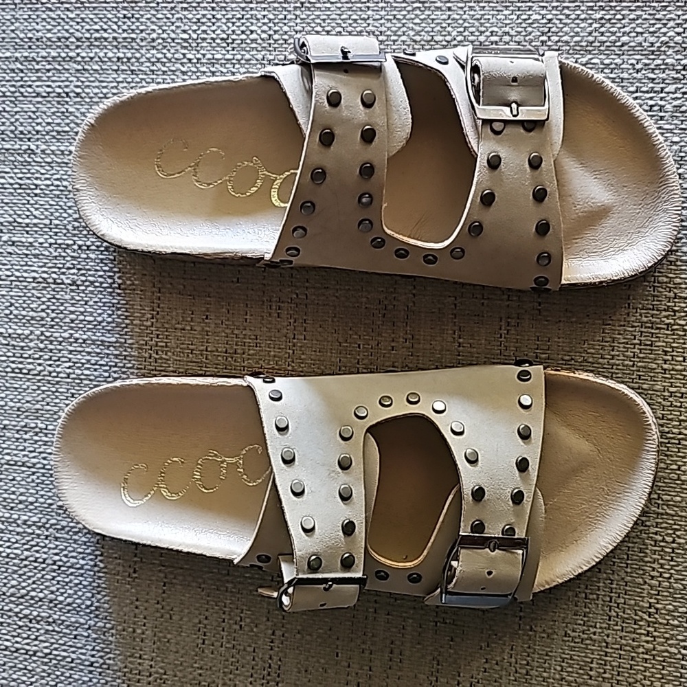 CCOCCI Taupe Tilly Studded Sandals - Size 7